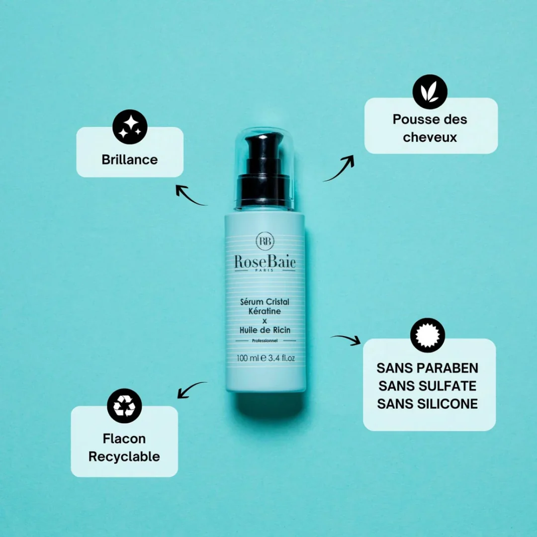 Gamme Rose Baie , Keratine et Huile De Ricin – Image 3